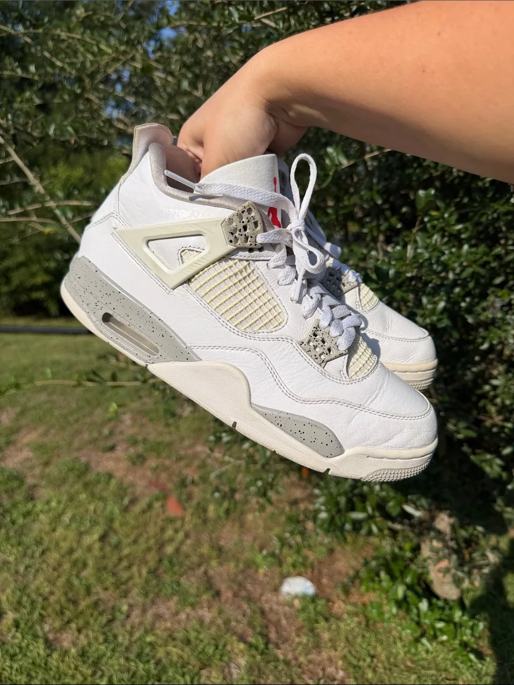 Nike Air Jordan 4 Retro Mid ‘White Oreo’ Sneakers Shoes Men Size 9.5 CT8527-100